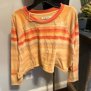 New free people striped long sleeve t shirt small